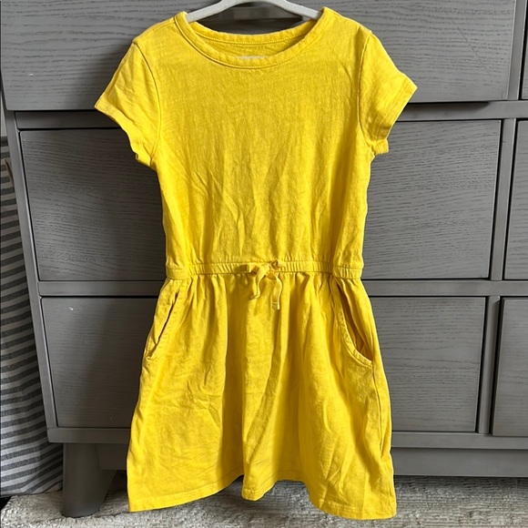 Striped Zebra Other - Striped Zebra 100% Cotton Yellow Short Sleeve Dress Size S (6-7)